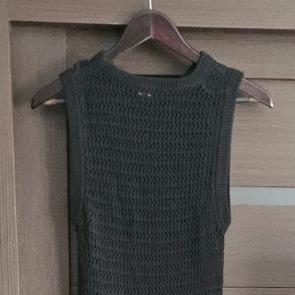 Express Linen-Blend Crochet High Neck Sleeveless Midi Dress - Size Medium - NWT - Picture 5 of 7